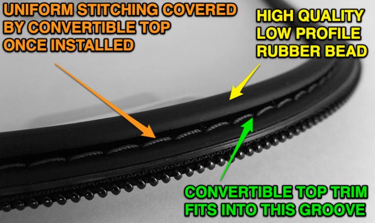BMW Z3 Rear Window Replacement with Premium Rubber Bead Trim